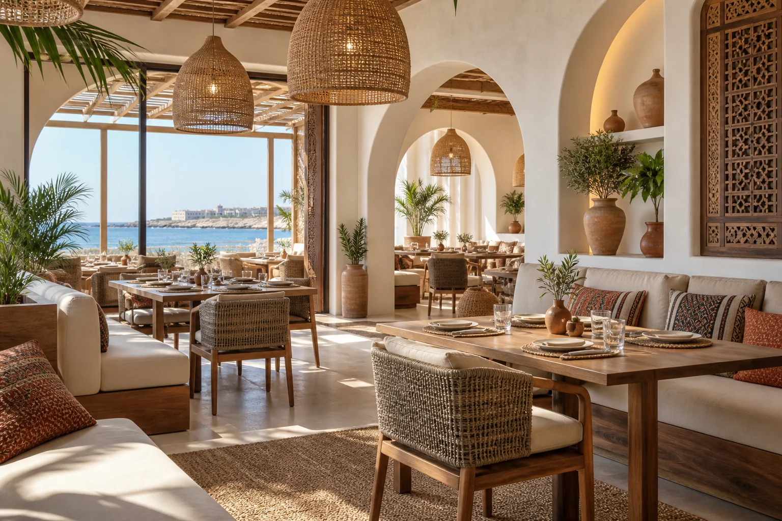 Concept image of a welcoming restaurant interior